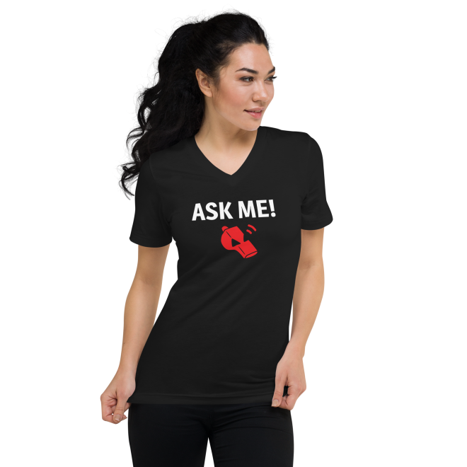 Ask Me! I'm An FHumpire All Folx Short Sleeve V-Neck T-Shirt